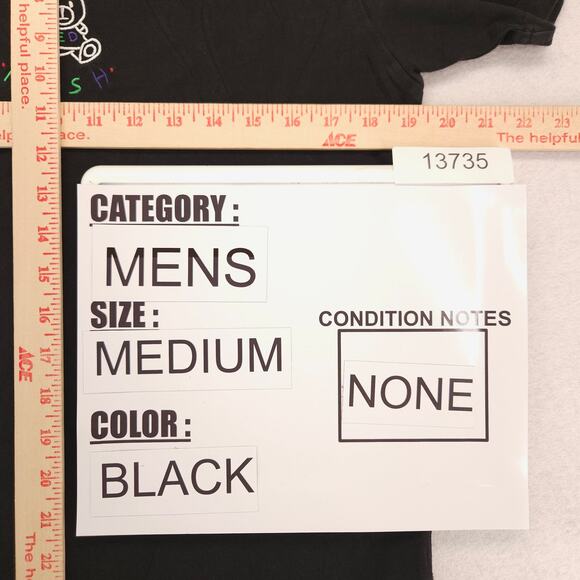 Teddy Frewsh Graphic Short Sleeve Crew Neck T Shirt Mens Size Medium M Black - Picture 7 of 9